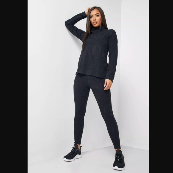 Like NEW Nike Pro Hyperwarm Velour Leggings Black Small Baselayer - Picture 5 of 10